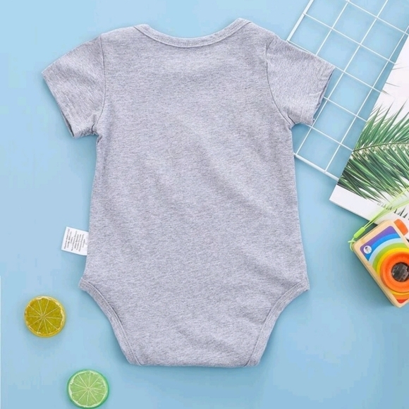 New Shein Baby 12-18 mos Orange Fruit Cotton Blend Outfit, Gray 12 - 18 months - Picture 3 of 8